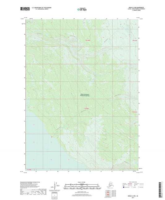 Kenai A-2 NW Alaska US Topo Map Image