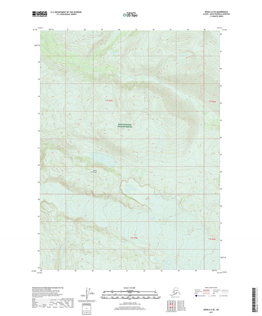 Kenai A-2 SE Alaska US Topo Map Image