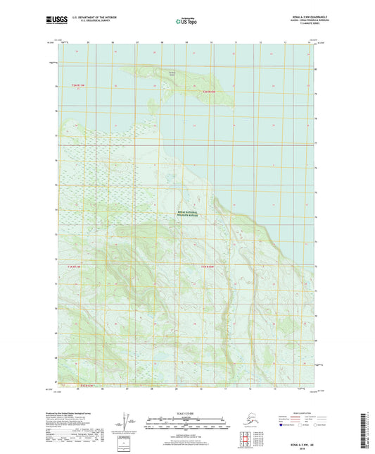 Kenai A-3 NW Alaska US Topo Map Image