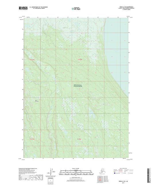 Kenai A-3 SE Alaska US Topo Map Image