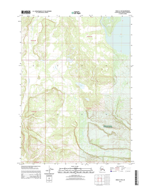 Kenai A-4 NE Alaska US Topo Map Image