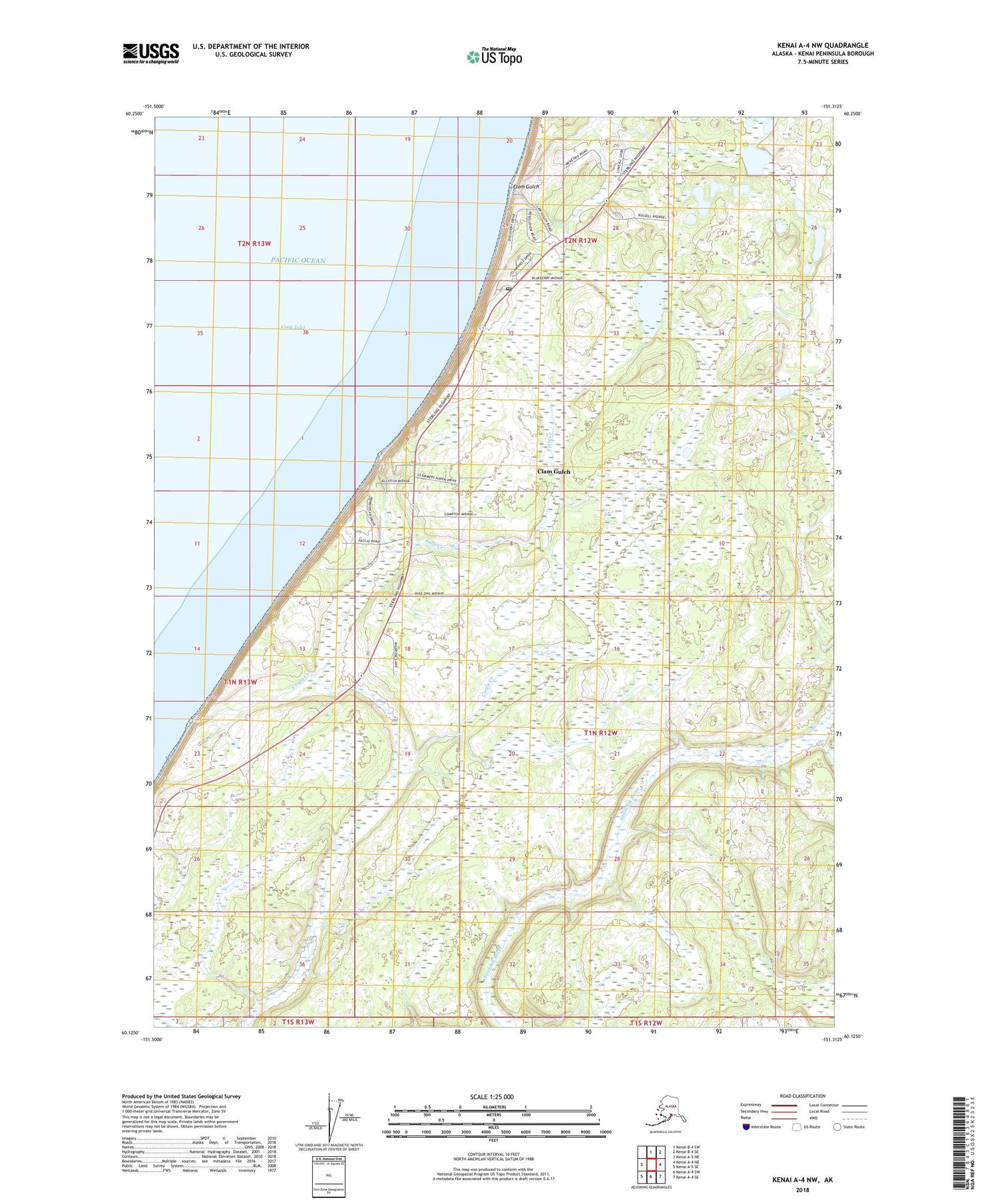 Kenai A-4 NW Alaska US Topo Map Image