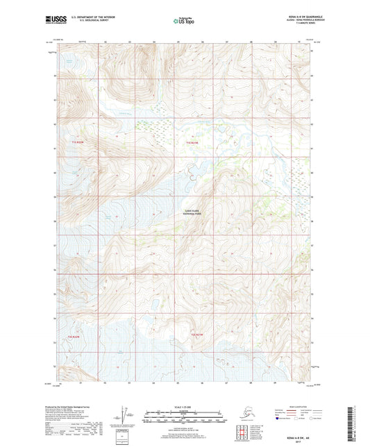 Kenai A-8 SW Alaska US Topo Map Image
