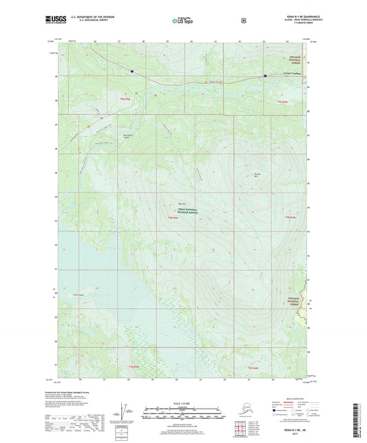 Kenai B-1 NE Alaska US Topo Map Image
