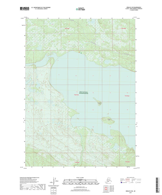 Kenai B-2 NE Alaska US Topo Map Image