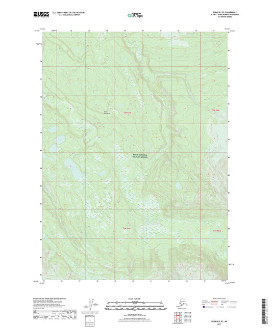 Kenai B-2 SE Alaska US Topo Map Image