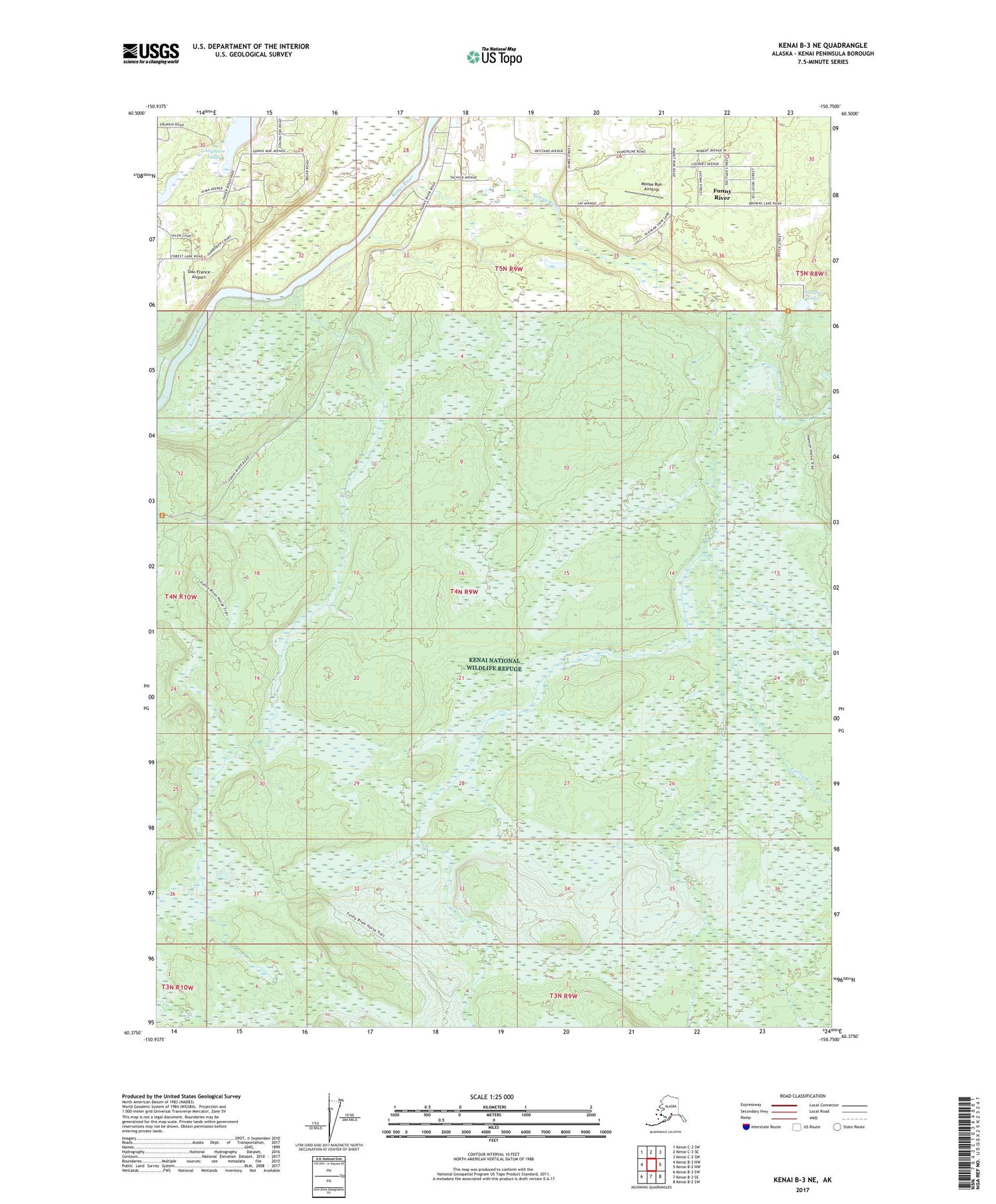 Kenai B-3 NE Alaska US Topo Map Image