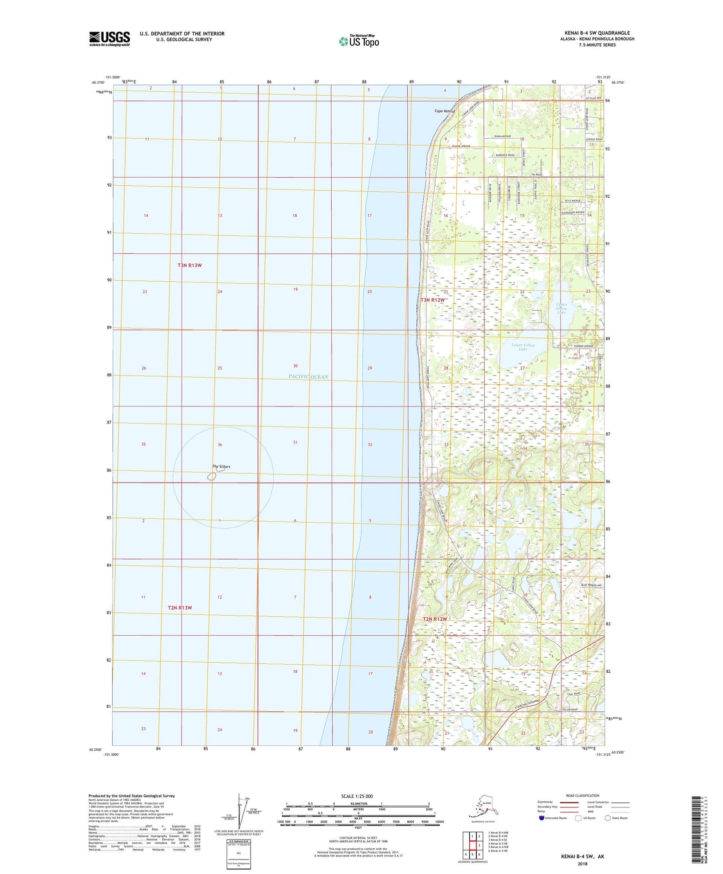 Kenai B-4 SW Alaska US Topo Map Image