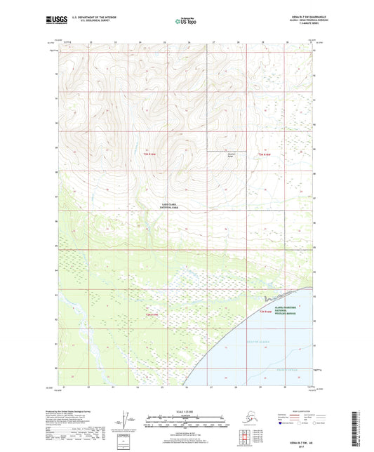 Kenai B-7 SW Alaska US Topo Map Image