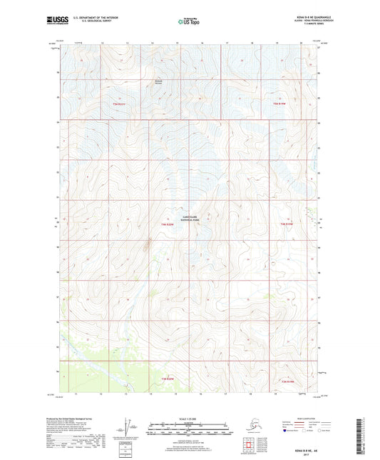 Kenai B-8 NE Alaska US Topo Map Image