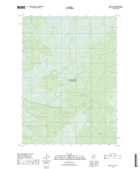 Kenai C-1 NW Alaska US Topo Map Image