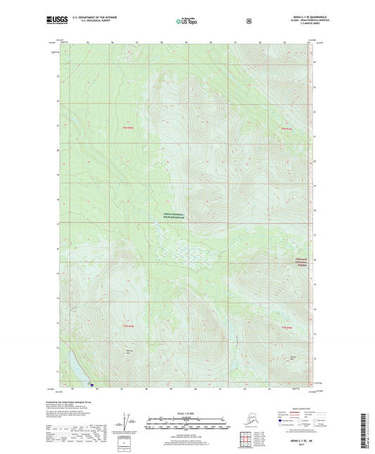 Kenai C-1 SE Alaska US Topo Map Image