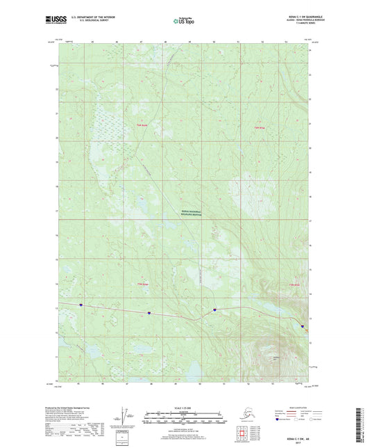 Kenai C-1 SW Alaska US Topo Map Image