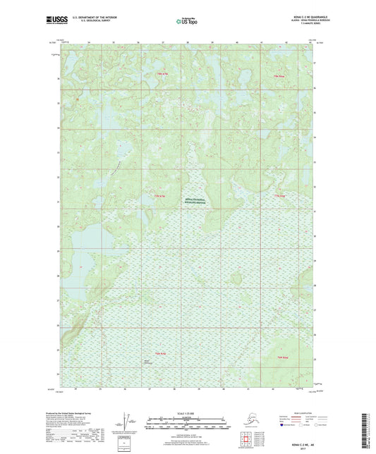 Kenai C-2 NE Alaska US Topo Map Image