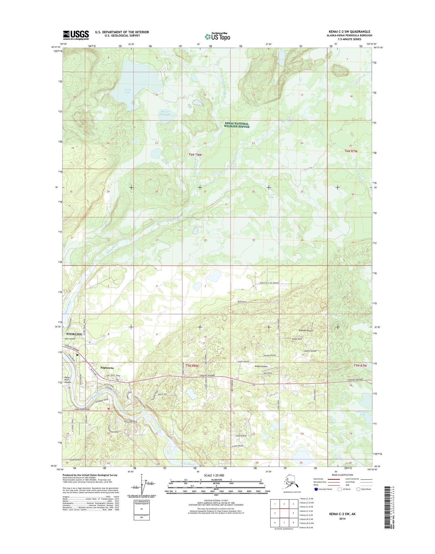 Kenai C-2 SW Alaska US Topo Map Image
