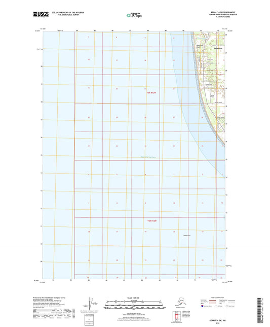 Kenai C-4 SW Alaska US Topo Map Image