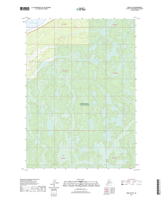 Kenai D-2 NE Alaska US Topo Map Image