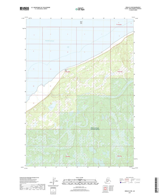 Kenai D-2 NW Alaska US Topo Map Image