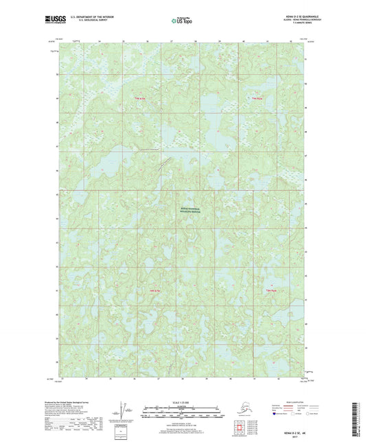 Kenai D-2 SE Alaska US Topo Map Image