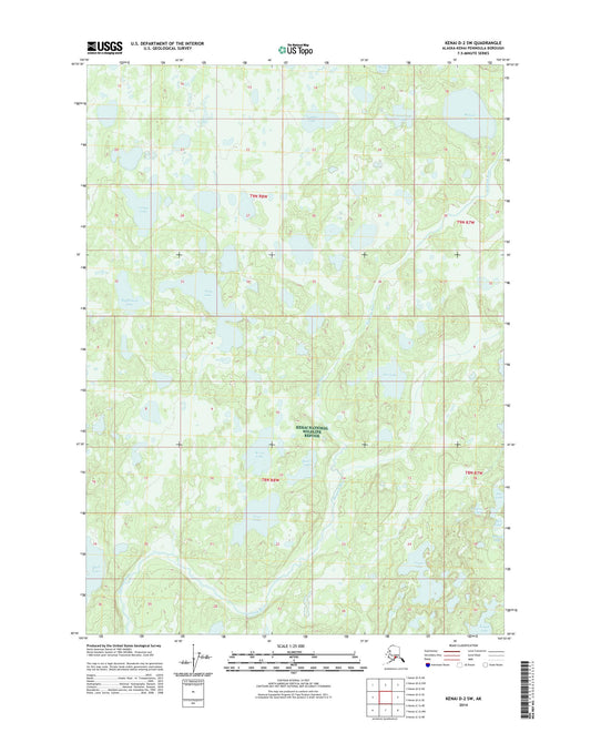 Kenai D-2 SW Alaska US Topo Map Image
