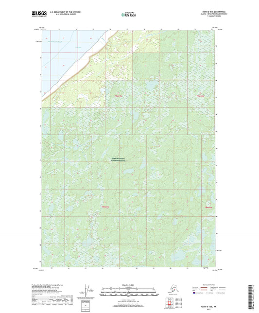 Kenai D-3 SE Alaska US Topo Map Image