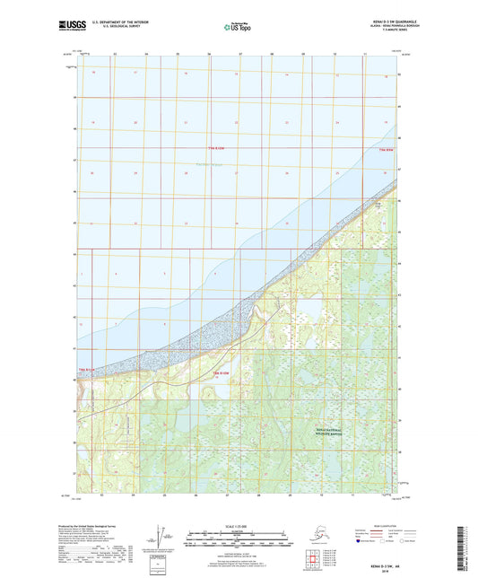 Kenai D-3 SW Alaska US Topo Map Image
