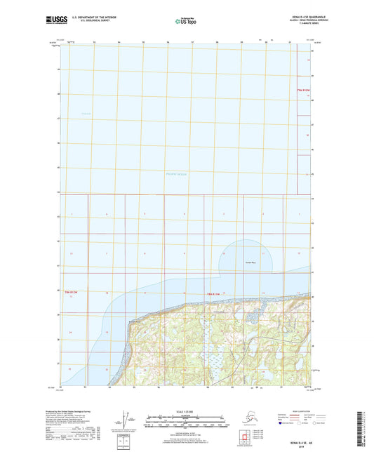 Kenai D-4 SE Alaska US Topo Map Image
