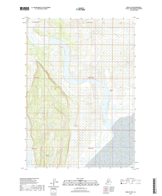 Kenai D-5 NW Alaska US Topo Map Image