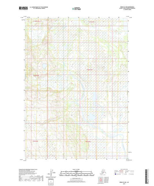 Kenai D-6 NE Alaska US Topo Map Image