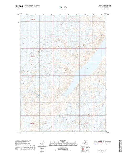 Kenai D-7 NW Alaska US Topo Map Image