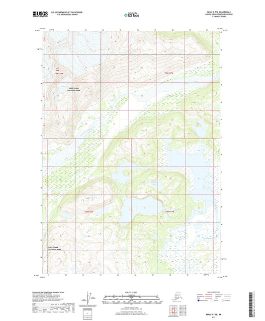 Kenai D-7 SE Alaska US Topo Map Image