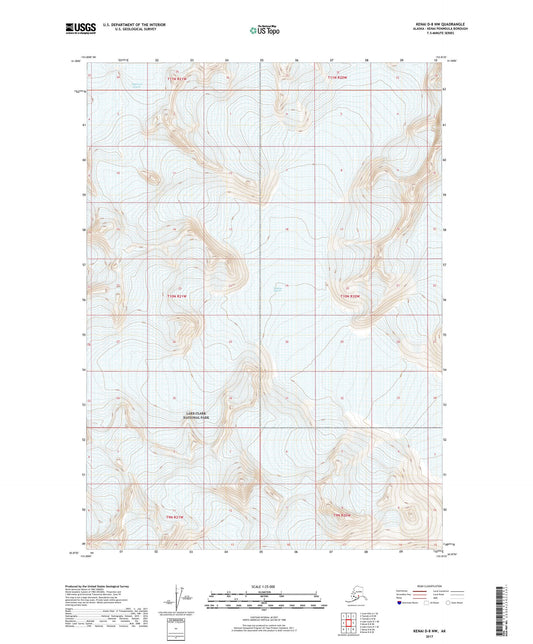 Kenai D-8 NW Alaska US Topo Map Image