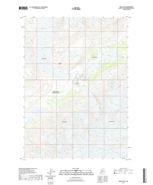 Kenai D-8 SE Alaska US Topo Map Image
