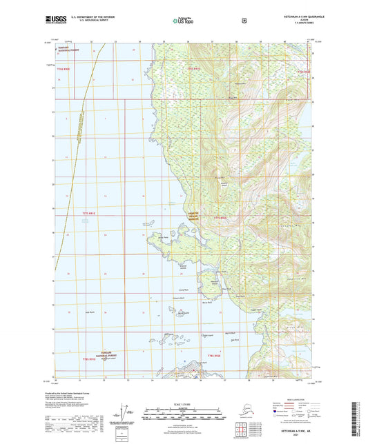 Ketchikan A-5 NW Alaska US Topo Map Image