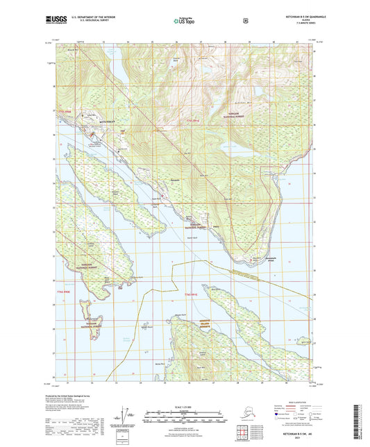 Ketchikan B-5 SW Alaska US Topo Map Image