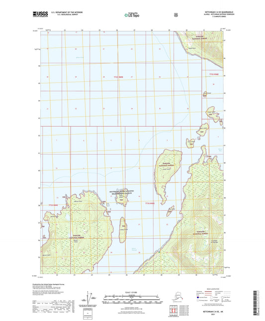 Ketchikan C-6 SE Alaska US Topo Map Image