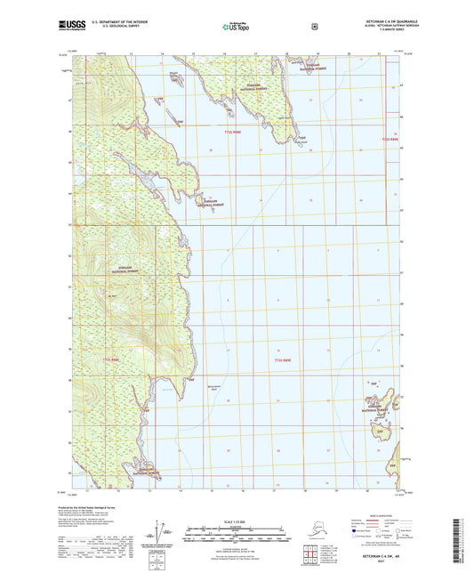 Ketchikan C-6 SW Alaska US Topo Map Image
