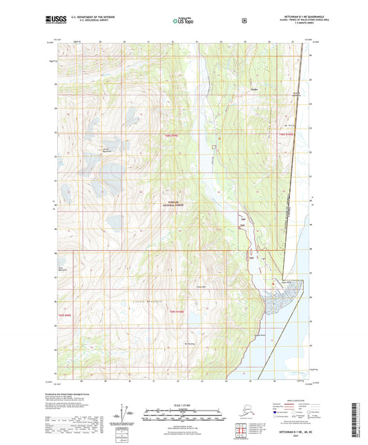 Ketchikan D-1 NE Alaska US Topo Map Image