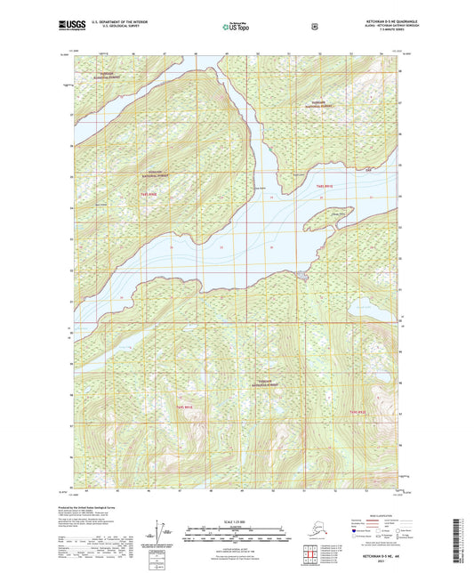 Ketchikan D-5 NE Alaska US Topo Map Image