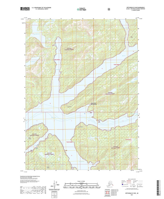 Ketchikan D-5 NW Alaska US Topo Map Image