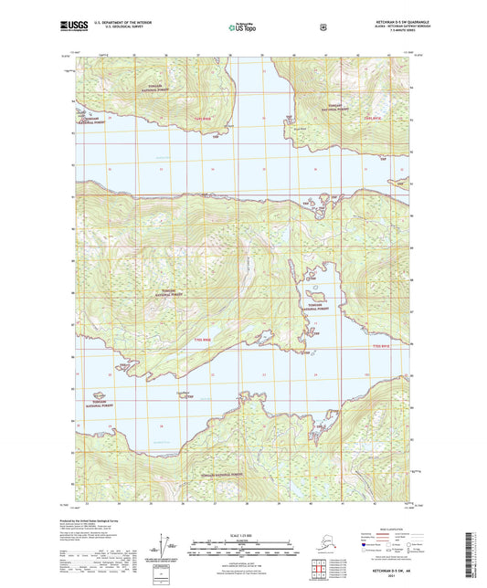 Ketchikan D-5 SW Alaska US Topo Map Image
