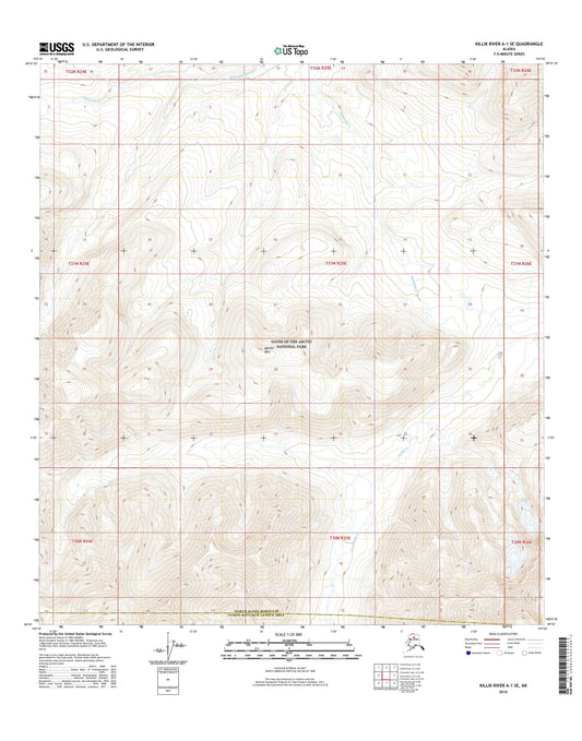 Killik River A-1 SE Alaska US Topo Map Image
