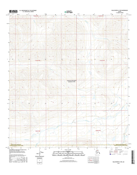 Killik River A-3 SW Alaska US Topo Map Image