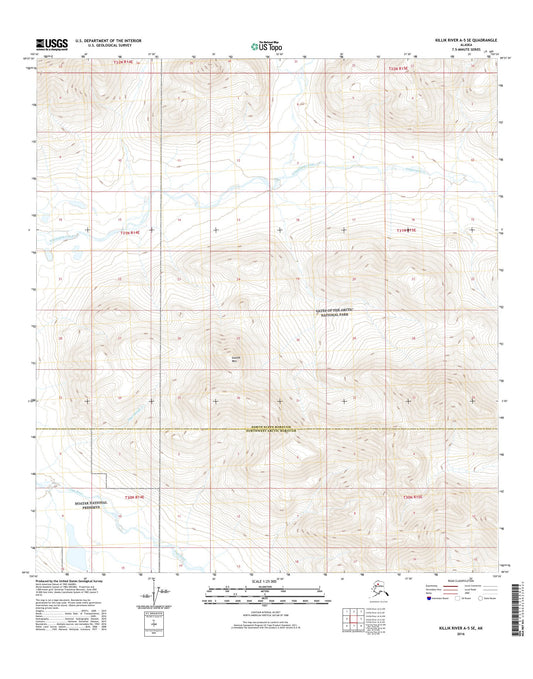 Killik River A-5 SE Alaska US Topo Map Image