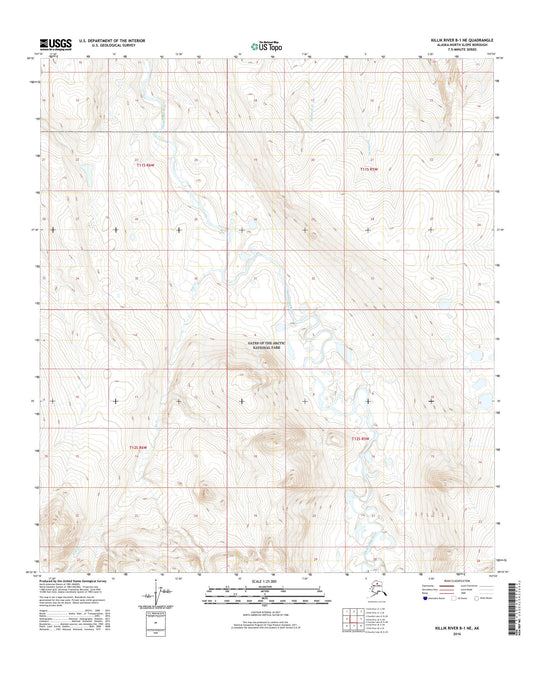 Killik River B-1 NE Alaska US Topo Map Image