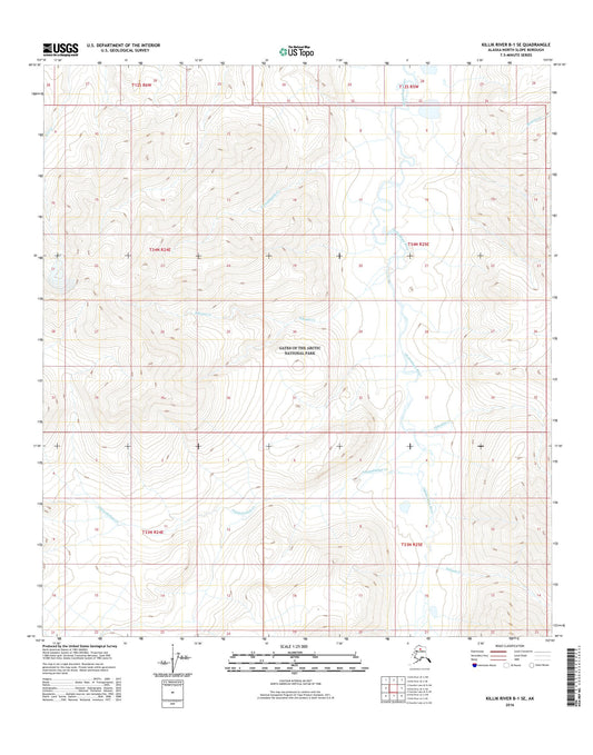 Killik River B-1 SE Alaska US Topo Map Image