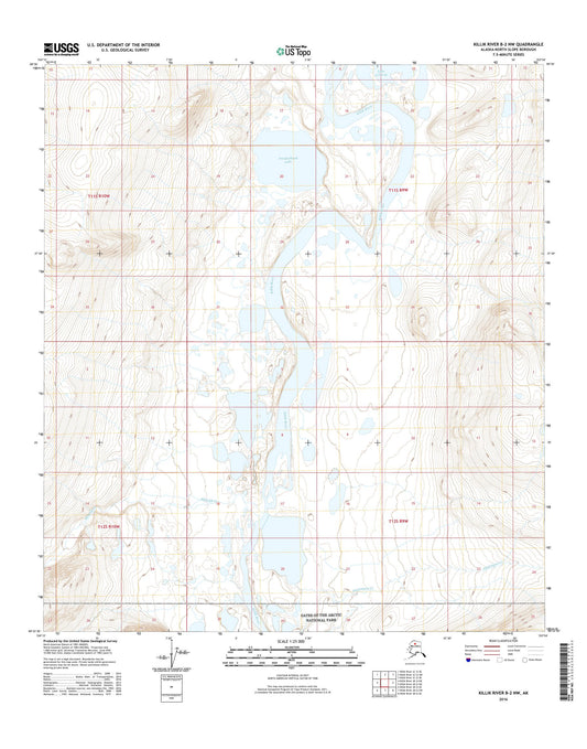 Killik River B-2 NW Alaska US Topo Map Image