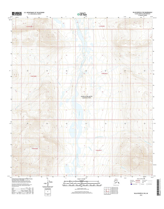 Killik River B-2 SW Alaska US Topo Map Image