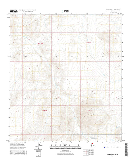 Killik River B-3 NE Alaska US Topo Map Image