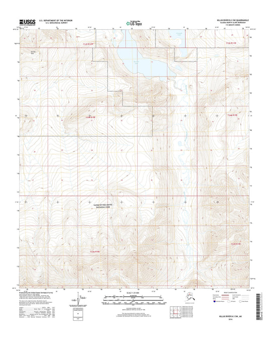 Killik River B-3 SW Alaska US Topo Map Image